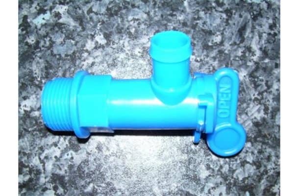 Blue 25mm Fresh Water Drain Tap