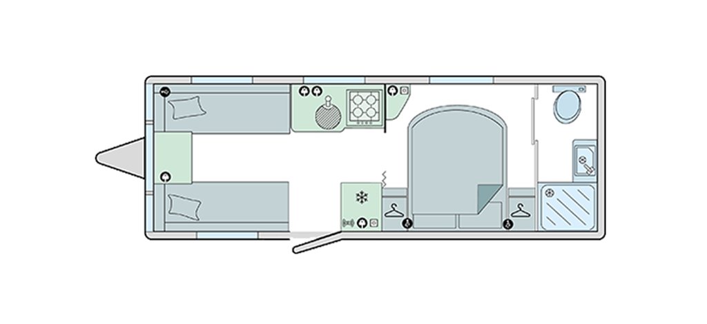 Floorplan of the Bailey Phoenix GT75 640 2024
