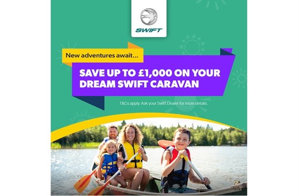 Savings up to £1,000 across Swift Caravans!