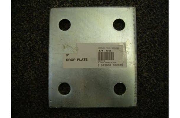 Drop plate 3 inch