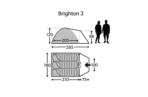 Kampa Brighton 3 Poled Tent