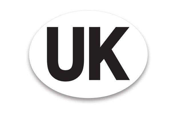 W4 UK Large Oval Sticker