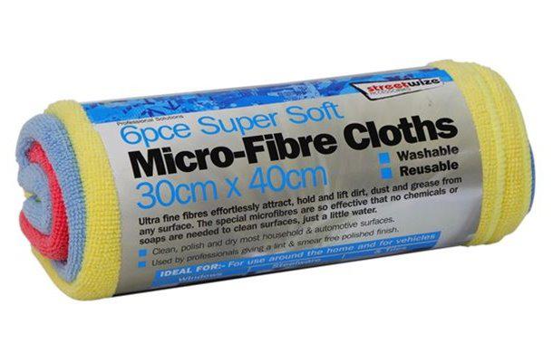 Streetwise 6 Pack of Microfibre Cloths