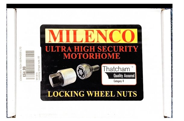 Milenco Locking Wheel Nuts Motorhome 15''