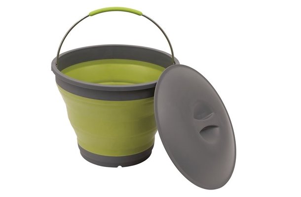 Collaps Bucket with Lid Green