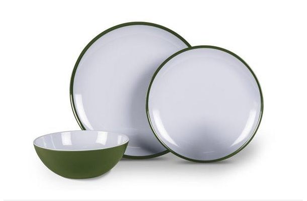 Kampa Fern Green Melamine Tableware