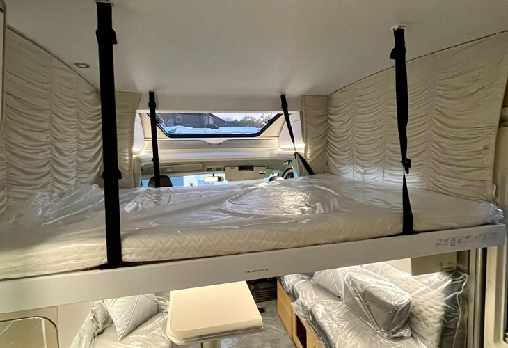 View Of Bed Adria Matrix Plus 600 DT | Adria Motorhomes For Sale in East Sussex | Caravan Tech