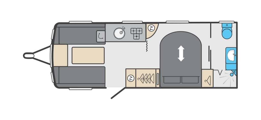 Floorplan of the Swift Sprite Major 4 SB 2022