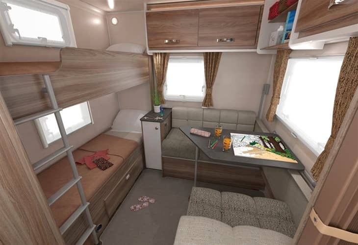 An image of the living area of the Swift 2020 Sprite Major 6 SR