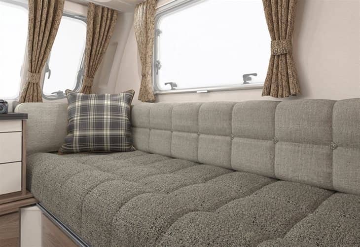 A view of the bedroom in the Swift 2020 Sprite Major 4EB