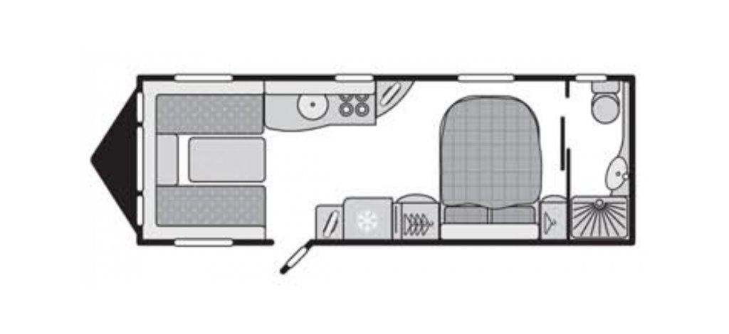 Floorplan of the Swift Conqueror 645 2016