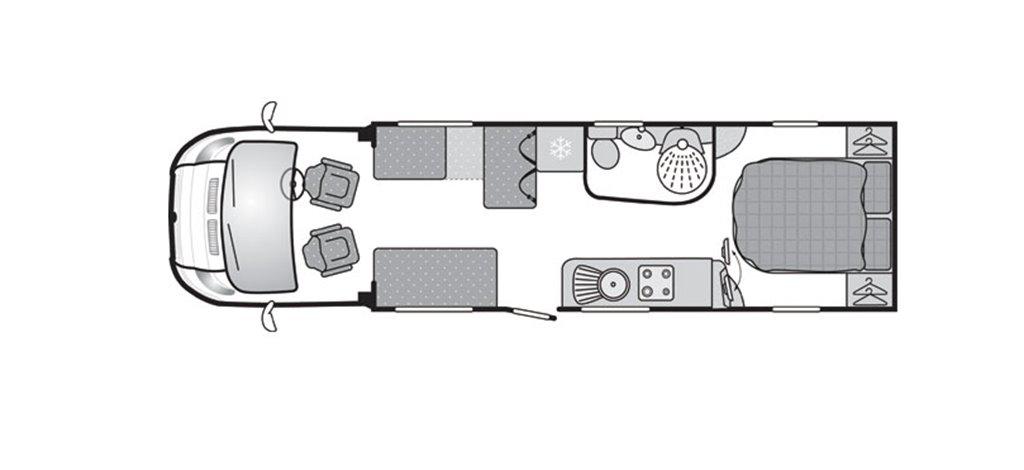 Floorplan of the Swift Kontiki 669 2010