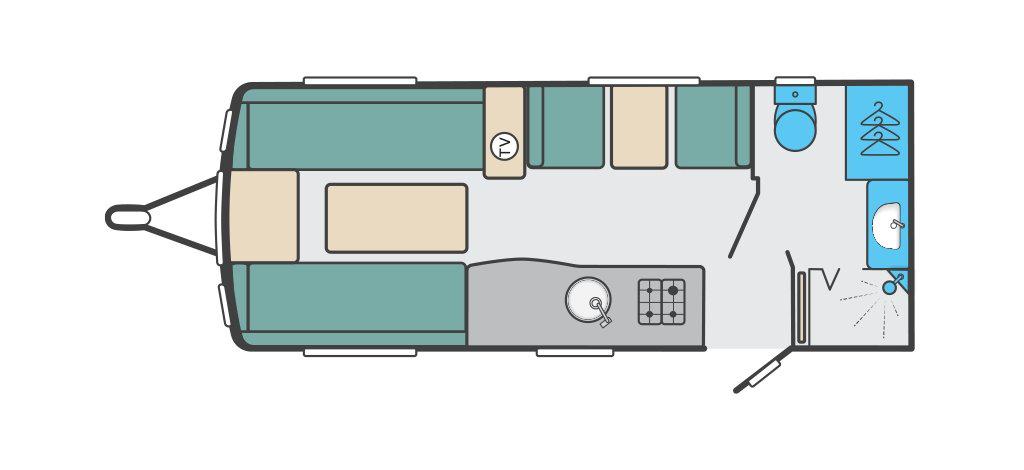 Floorplan of the Swift Challenger 530/4 2014