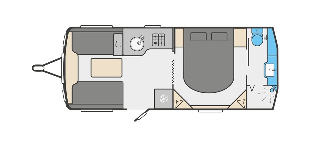 Floorplan of the Swift Elegance Grande 780 2024 Caravan