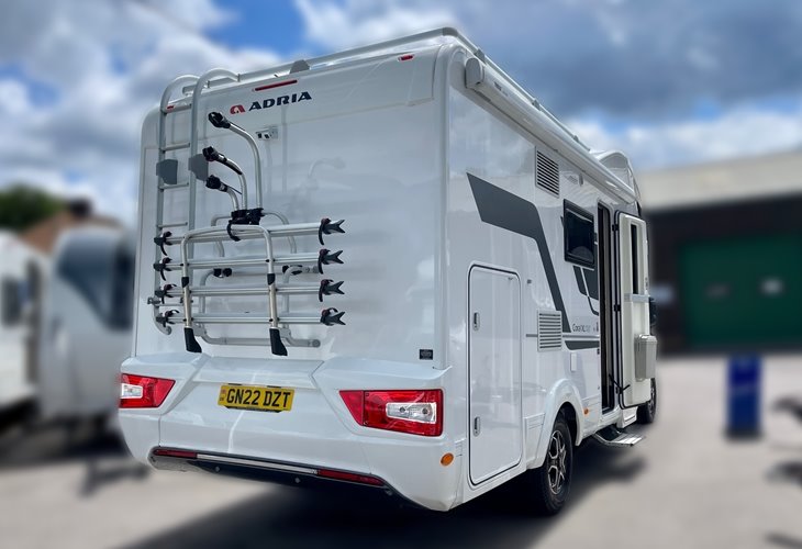 View Of Bike Rack And Back Of Adria Coral XL Axess 600 DP 2022 | Used Motorhome