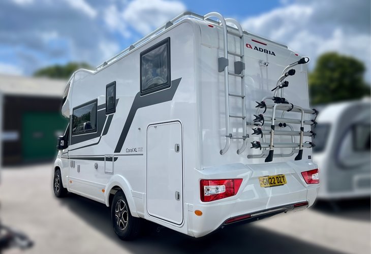 View Of Side And Back Of The Adria Coral XL Axess 600 DP 2022 | Used Motorhome