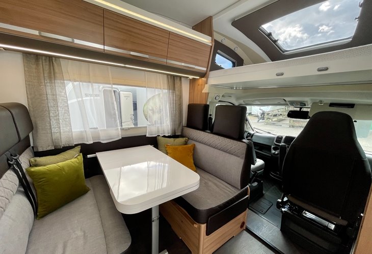 View Of Dining Area In The Adria Coral XL Axess 600 DP 2022 | Used Motorhome